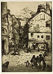 Rue Mouffetard, Paris by Donald Shaw MacLaughlan