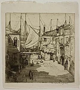 Sail Yard, Venice by Donald Shaw MacLaughlan