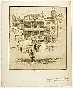 Saint Bartholomew's Gate by Joseph Pennell