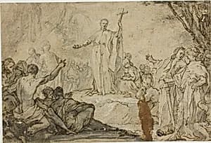 Saint Preaching to Heathens by Style of Charles Joseph Natoire