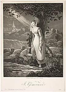 Sainte Genevieve (Saint Genevieve) by Philibert Louis Debucourt