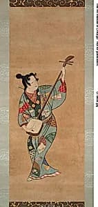 Samisen Player and Dancer by Unknown Artist