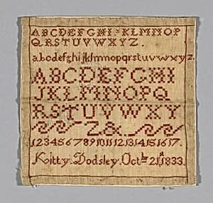 Sampler by Kitty Marriott Moffatt (born Dodsley)