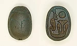 Scarab: Uraeus with Lotus by Ancient Egyptian