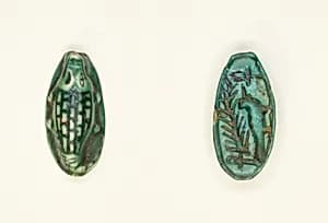 Scaraboid: Crocodile by Ancient Egyptian