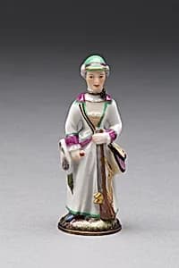 Scent Bottle: Huntswoman by Ludwigsburg Porcelain Factory