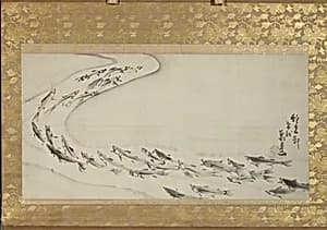 School of Fish by Soga Shohaku