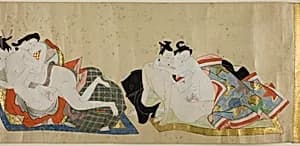 Scroll with twelve erotic scenes by Hishikawa School
