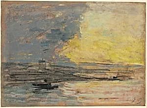 Seaside, Port of Honfleur by Eugène Louis Boudin