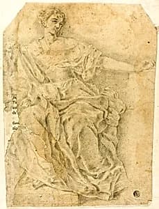Seated Allegorical Female Figure by Francesco Solimena