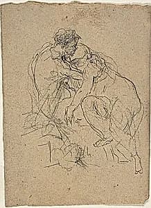 Seated Couple Embracing by Jean Baptiste Carpeaux