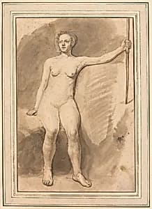 Seated Female Nude by Samuel van Hoogstraten