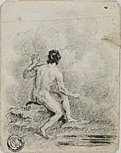 Seated Male Nude by Unknown artist