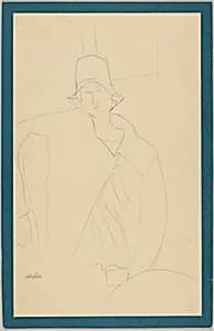 Seated Woman by Imitator of Amedeo Modigliani