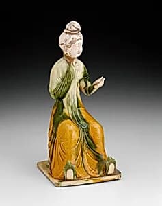 Seated Woman Holding Mirror by Unknown