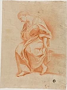 Seated Woman in Profile by Marco Antonio Franceschini