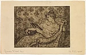 Seated Woman Reading by Georges Lemmen