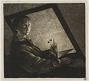 Self-Portrait by Jean-Pierre Norblin de la Gourdaine