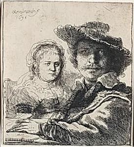 Self-Portrait with Saskia by Rembrandt van Rijn