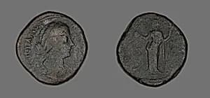 Sestertius (Coin) Portraying Lucilla by Ancient Roman