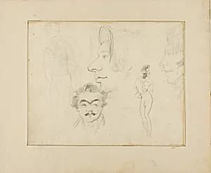 Sheet of Caricatures by Jean Louis André Théodore Géricault