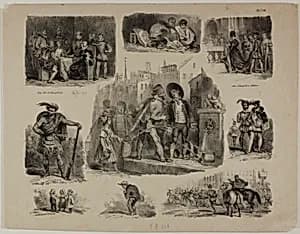 Sheet of Sketches by Denis Auguste Marie Raffet