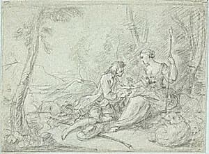 Shepherd and Shepherdess by Sébastien Le Clerc, the younger