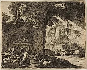 Shepherds in Ruins by Jean Le Pautre