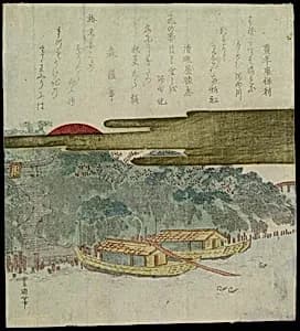 Shirahige Shrine at Dawn by Utagawa Toyoshige (Toyokuni II)