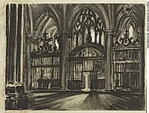 Side Chapels, the Cathedral, Toledo by Joseph Pennell
