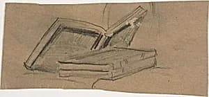 Sketch of Two Books by William Michael Harnett