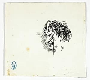 Sketch of Whistler's Head by Philip William May