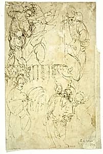 Sketches of Figures by Battista Franco