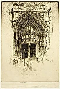 South Door, Beauvais by Joseph Pennell