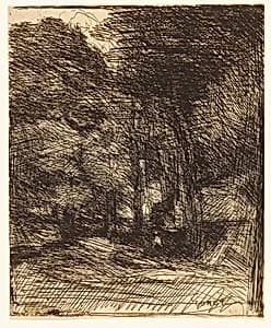 Souvenir of Bas-Bréau by Jean Baptiste Camille Corot