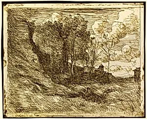 Souvenir of Ostia by Jean Baptiste Camille Corot