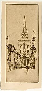 Spitalfields Church by Joseph Pennell