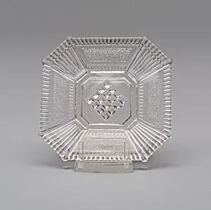 Square plate by Artist unknown