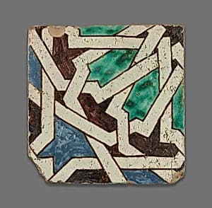 Square Tile by Islamic