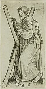 St. Andrew, from Apostles by Martin Schongauer