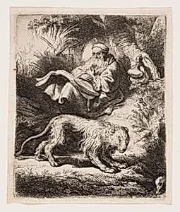 St. Jerome Reading by Rembrandt van Rijn