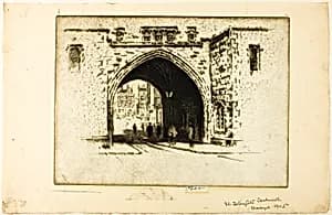 St. John's Gate, Clerkenwell by Joseph Pennell