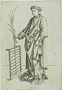 St. Laurence by Israhel van Meckenem, the younger