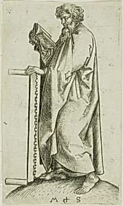 St. Simon, from Apostles by Martin Schongauer
