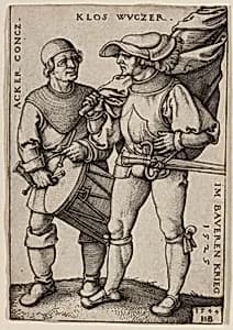 Standard-Bearer and Drummer by Hans Sebald Beham