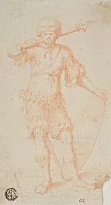 Standing Warrior by Salvator Rosa