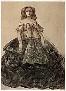 Standing Woman by Constantin Guys