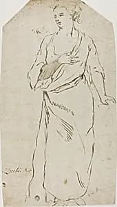 Standing Woman by Style of Giuseppe Zocchi