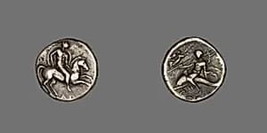 Stater (Coin) Depicting Horseman by Ancient Greek