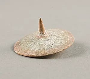Statuette Fragment: Round Hat by Ancient Greek